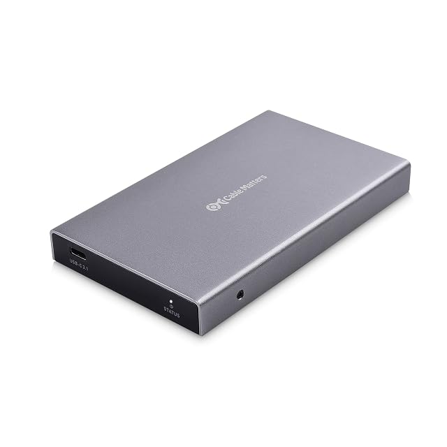Cable Matters SSD-Gehäuse aus Aluminium für 2,5 Zoll mit einer USB-C-Buchse