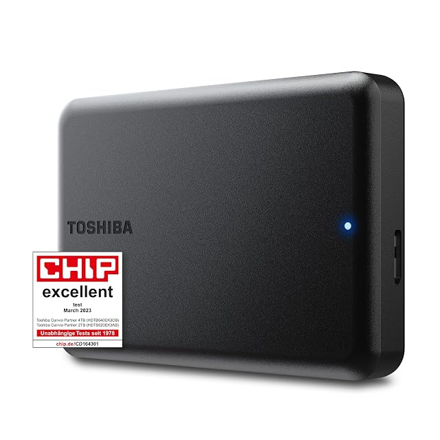 Tragbare externe Festplatte Toshiba Canvio Partner mit 4 TB im Format 2,5 Zoll