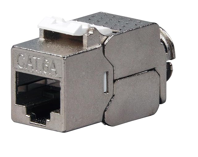 BIGtec geschirmtes Keystone-Modul Cat 6a aus Zinkdruckguss mit einem einschnappenden Deckel