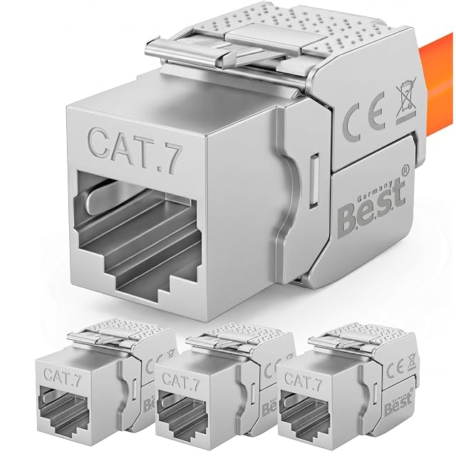 Germany B.e.s.t geschirmtes Keystone-Modul Cat 7 mit einem Vollmetallkörper