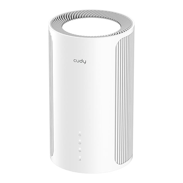 Hohes zylindrisches weißes Wi-Fi-7-Mesh-Gerät Cudy M11000