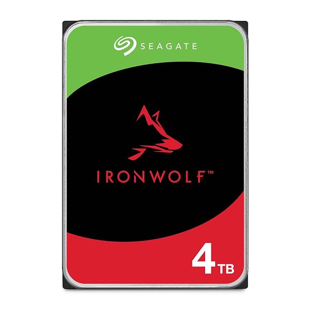 NAS-Festplatte Seagate IronWolf mit 4 TB im Format 3,5 Zoll mit SATA-Steckverbinder