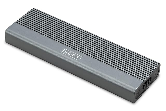 Kompaktes DIGITUS Gehäuse für M.2-SATA-SSDs mit einer USB-Type-C-Buchse