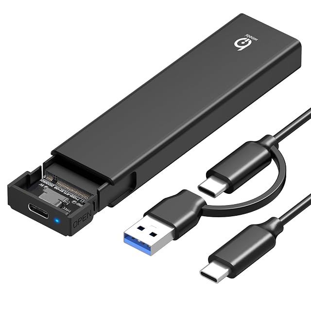 Xiaobi Aluminiumgehäuse für M.2-NVMe-SSDs mit einem werkzeuglosen Riegel und einer USB-C-Buchse