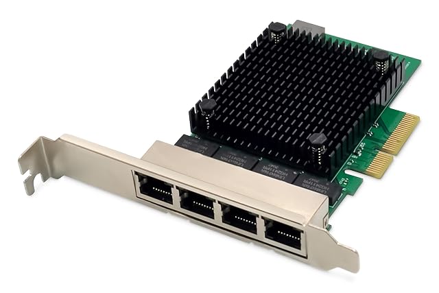 PCIe-Server-Netzwerkkarte DIGITUS DN-10136 mit vier 2,5-Gigabit-Ethernet-Ports
