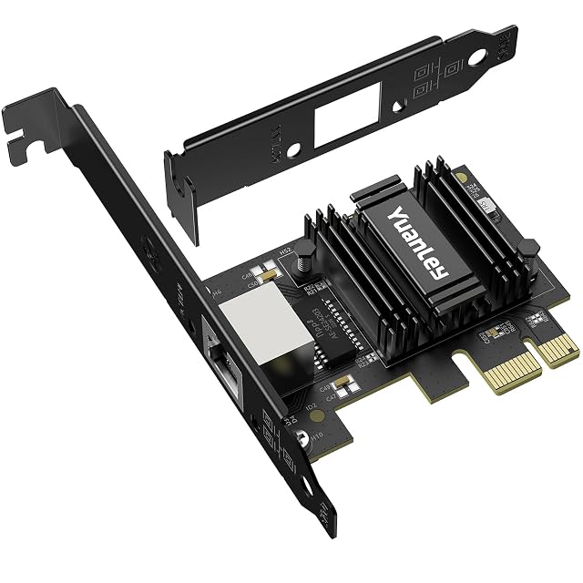 PCI-Express-Ethernet-Adapterkarte YuanLey mit 2,5G, Kühlkörper und einer RJ45-Buchse