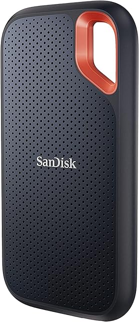 Portable SSD SanDisk Extreme mit 1 TB, Karabinerschlaufe und USB-C-Buchse