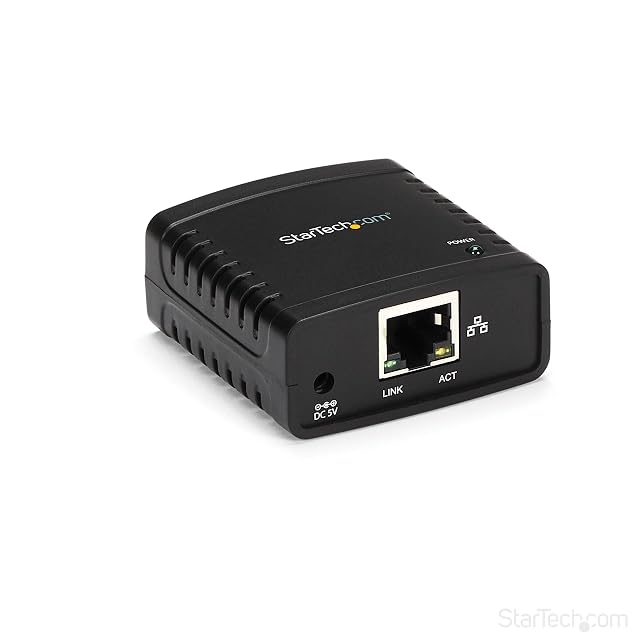 StarTech PM1115U2 Printserver mit einem USB-Port und einer Ethernet-Buchse