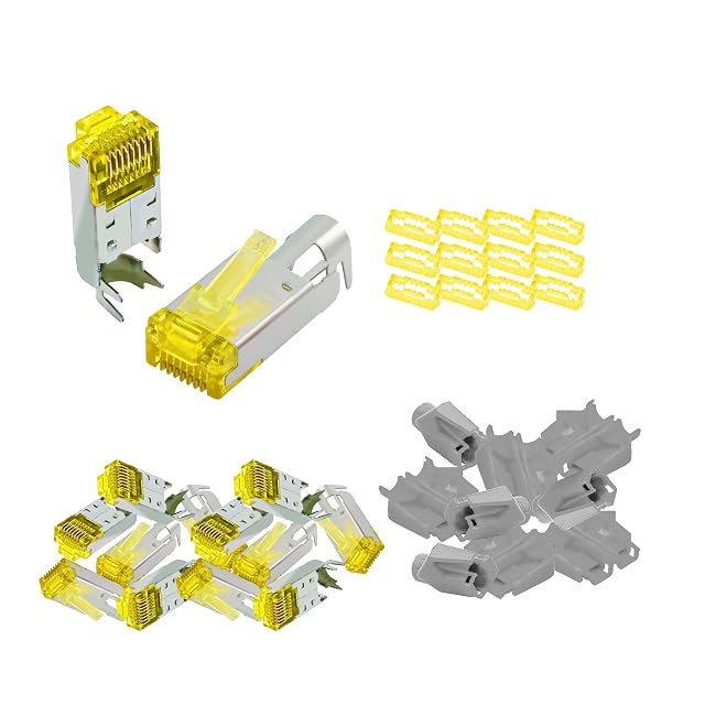 BIGtec geschirmter RJ45-Stecker Hirose TM31 in Grau mit Einführhilfe und Tülle