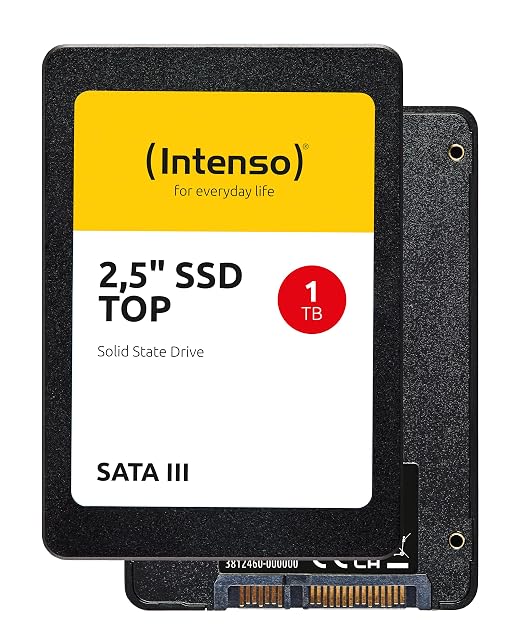 Intenso Top 1 TB interne SATA-SSD im 2,5-Zoll-Format in Schwarz