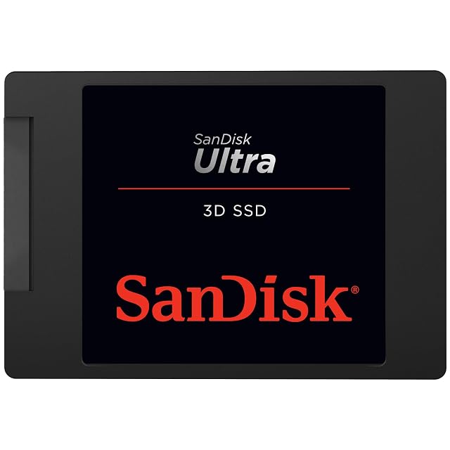 SanDisk Ultra 3D 2 TB interne SATA-SSD im 2,5-Zoll-Format in Schwarz