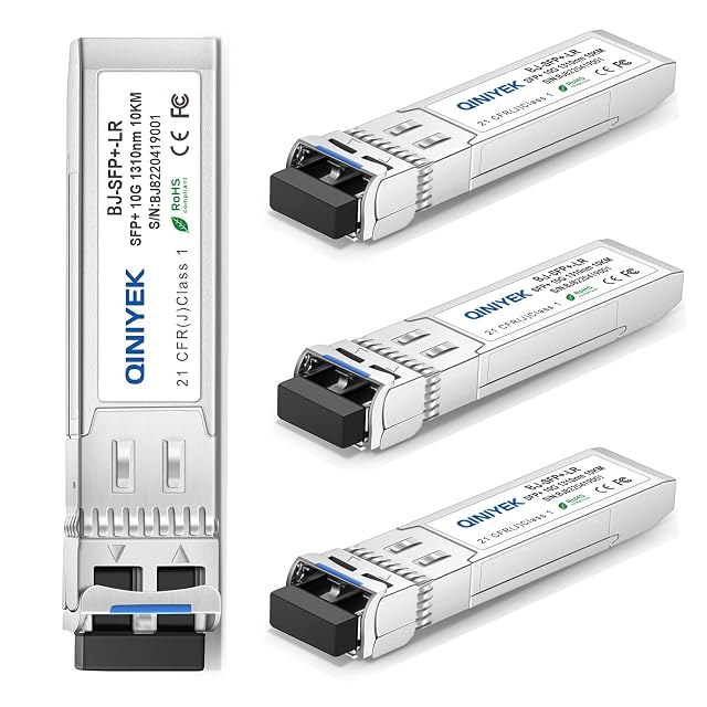 QINIYEK Einmoden-Sender-Empfänger SFP+ 10GBASE-LR mit einem optischen LC-Duplex-Anschluss