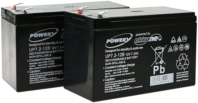 akku-net schwarzer geschlossener Blei-Säure-Wechselakku mit 12 V für eine APC Smart-UPS