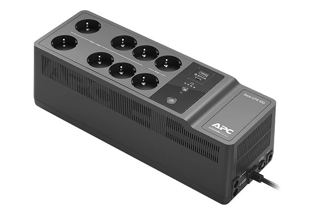 APC Back-UPS BE850G2-GR unterbrechungsfreie Stromversorgung mit 850 VA und acht Schuko-Steckdosen