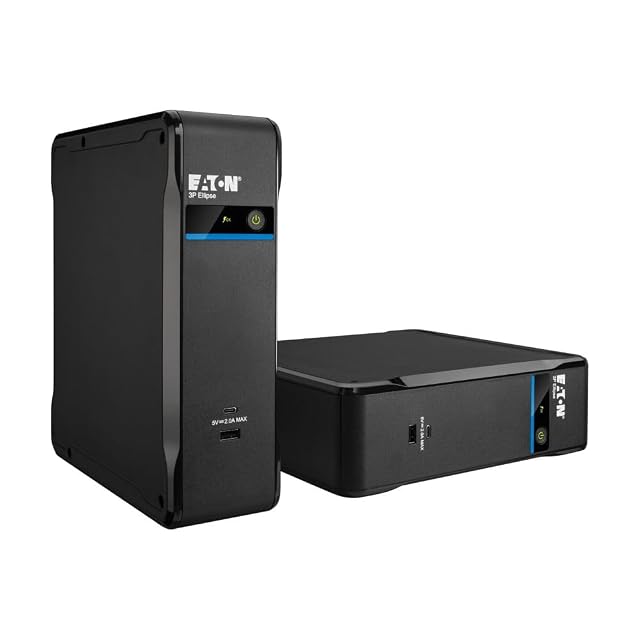Eaton 3P700UD Standby-USV in Schwarz mit Schuko-Steckdosen